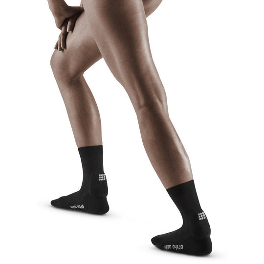 Achilles Support Short Socks, Women, Black, Back View Model
