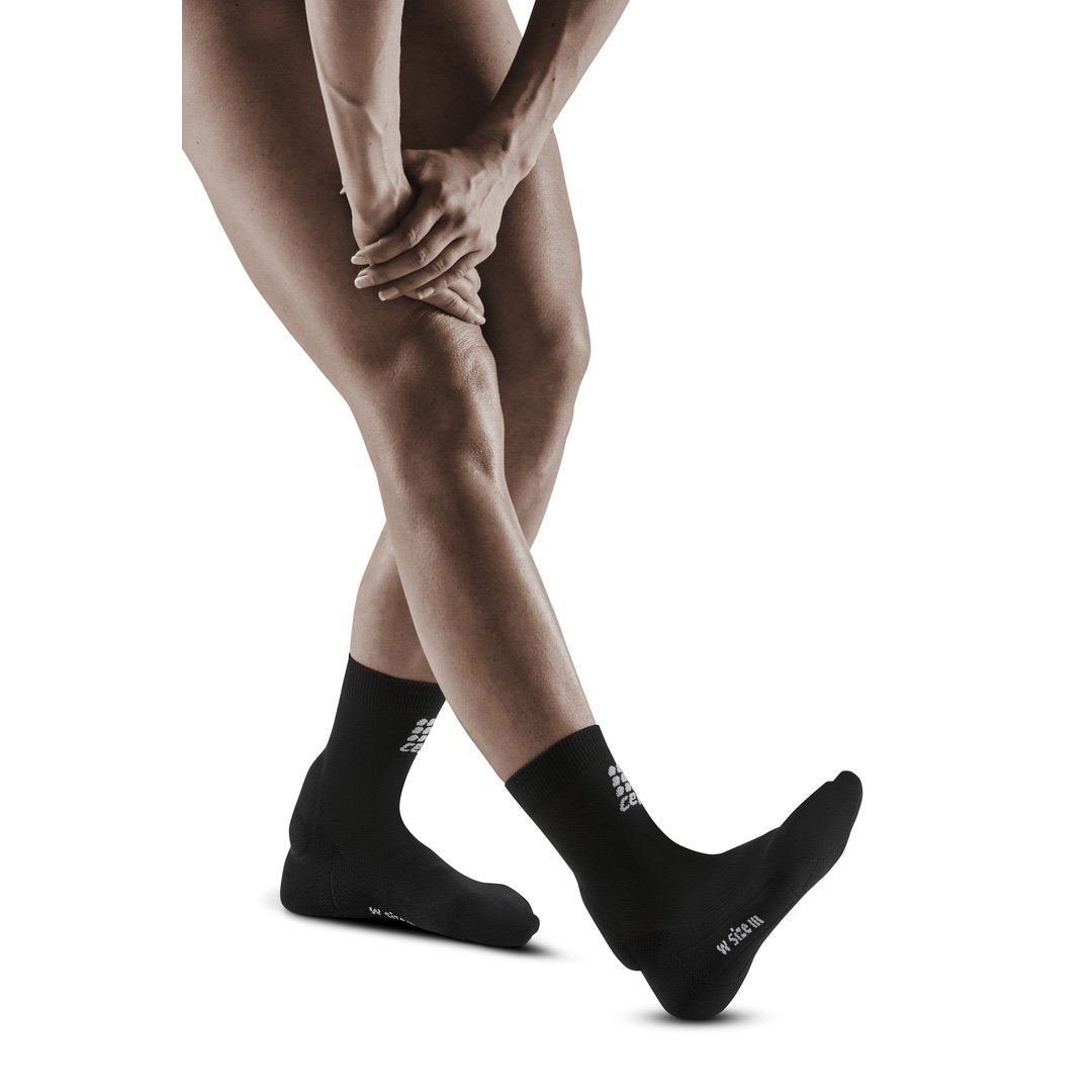 Calcetines cortos con sujeción del tendón de Aquiles, mujeres, negro