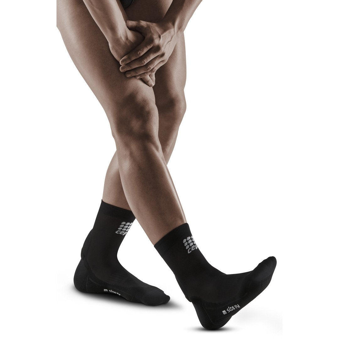 Calcetines cortos con soporte de Aquiles, hombres, negro