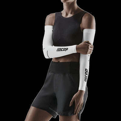 Compression Arm Sleeves, White/Black