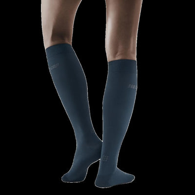Commuter Tall Compression Socks, Women, Dark Blue, Back View Model