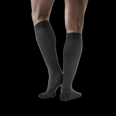 Commuter Tall Compression Socks, Men, Dark Grey, Back View Model