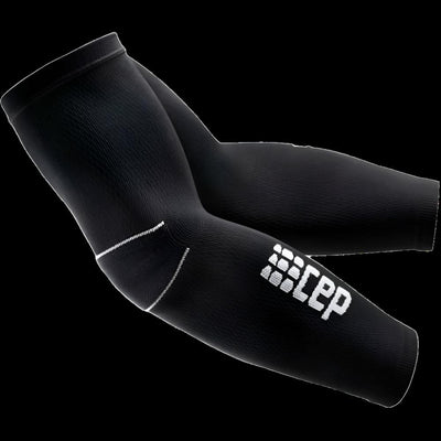 Compression Arm Sleeves, Black/Grey, Side View
