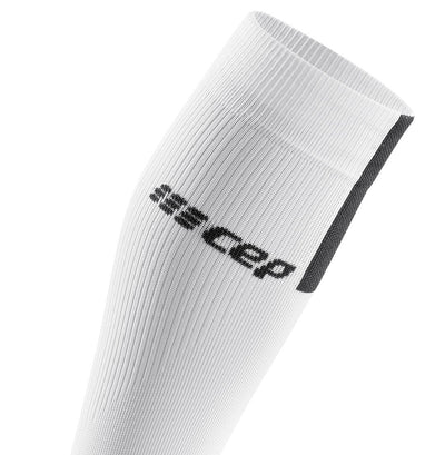 Compression Calf Sleeves 3.0, Women, White/Dark Grey, Logo Detail