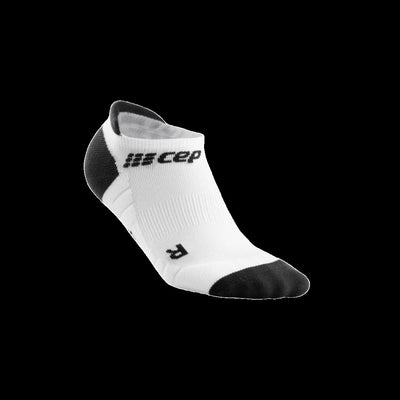 No Show Compression Socks 3.0, Women, White/Dark Grey, Front View