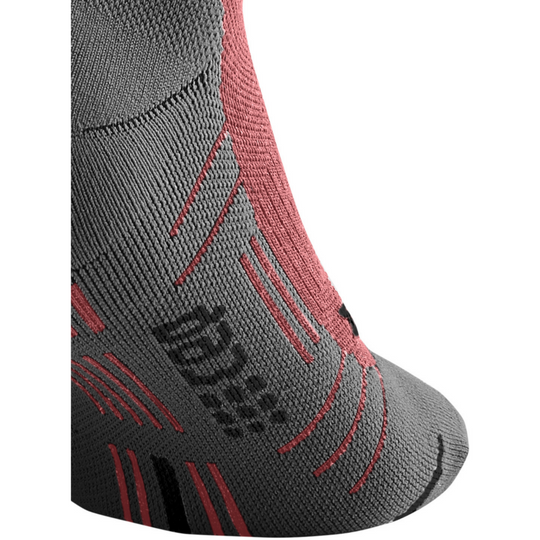Hiking Light Merino Low Cut Compression Socks, Men, Berry/Grey, Foot Detail