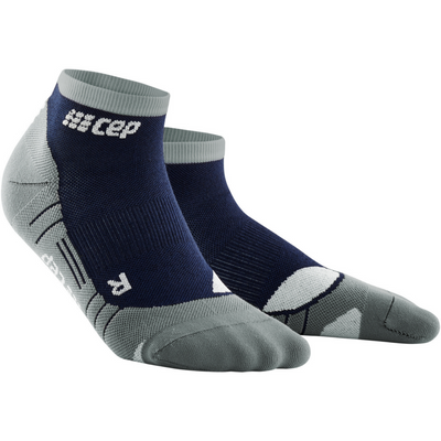 Hiking Light Merino Low Cut Compression Socks, Women, Marineblue/Grey, Front View