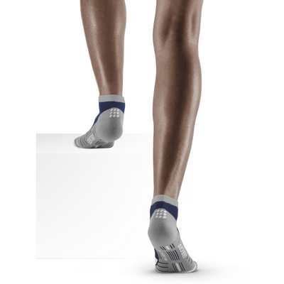 Hiking Light Merino Low Cut Compression Socks, Women, Marineblue/Grey, Back View Model