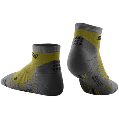 Hiking Light Merino Low Cut Compression Socks, Women, Olive/Grey, Back View