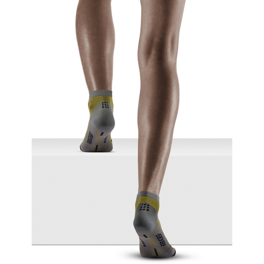 Hiking Light Merino Low Cut Compression Socks, Women, Olive/Grey, Back View Model