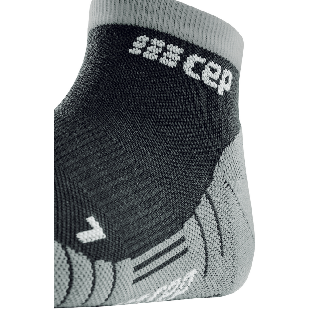 Hiking Light Merino Low Cut Compression Socks, Women, Stonegrey/Grey, Logo Detail