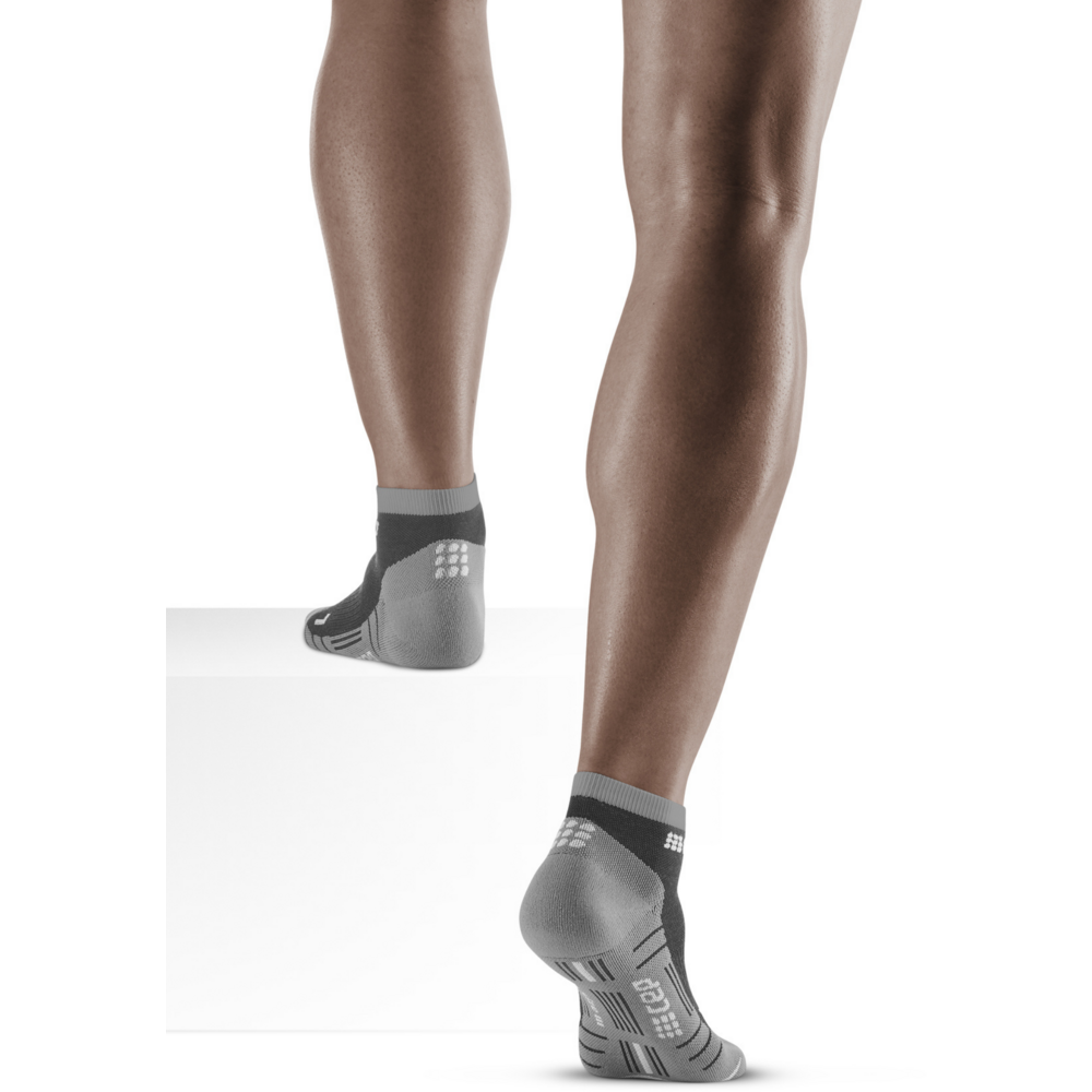 Hiking Light Merino Low Cut Compression Socks, Men, Stonegrey/Grey, Back View Model