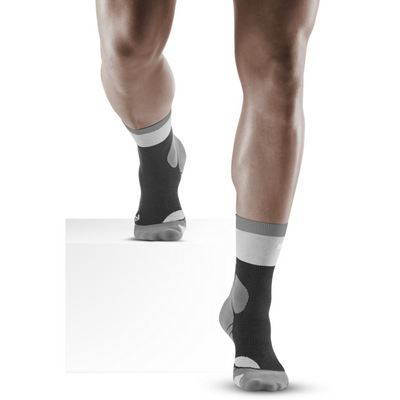 Hiking Light Merino Mid Cut Compression Socks, Men, Stonegrey/Grey