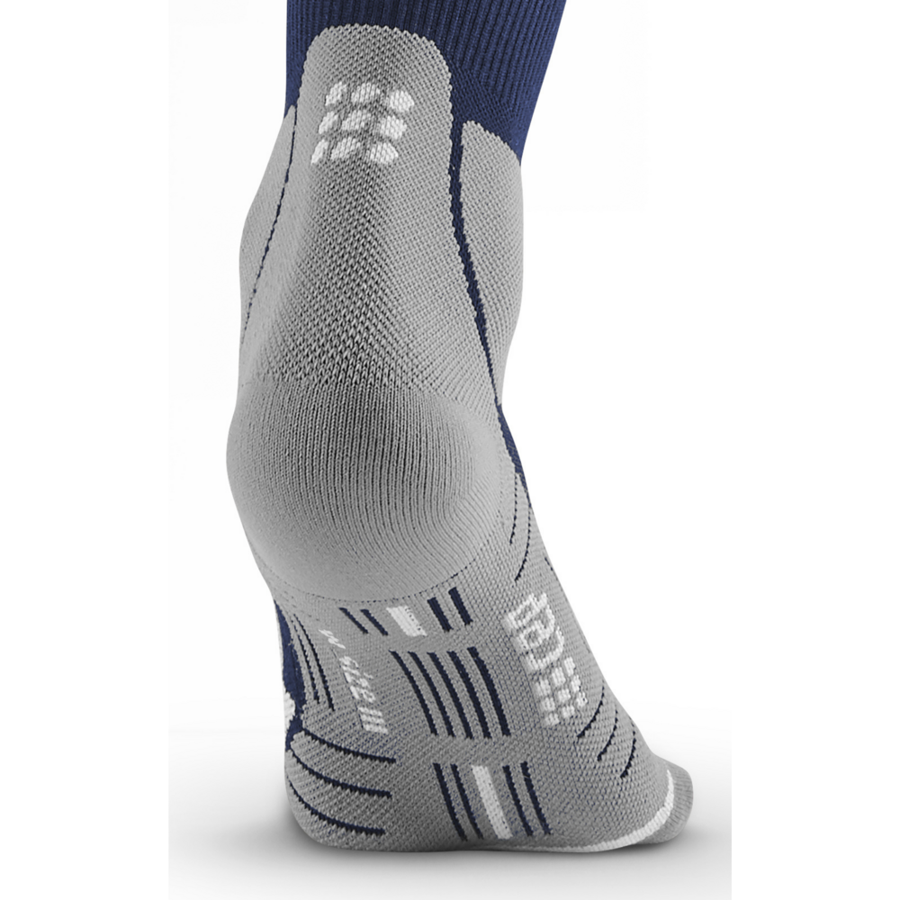 Hiking Light Merino Tall Compression Socks, Women. Marineblue/Grey, Foot Detail
