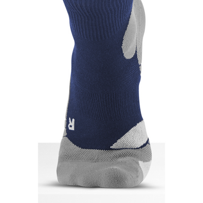 Hiking Light Merino Tall Compression Socks, Women. Marineblue/Grey, Front Detail