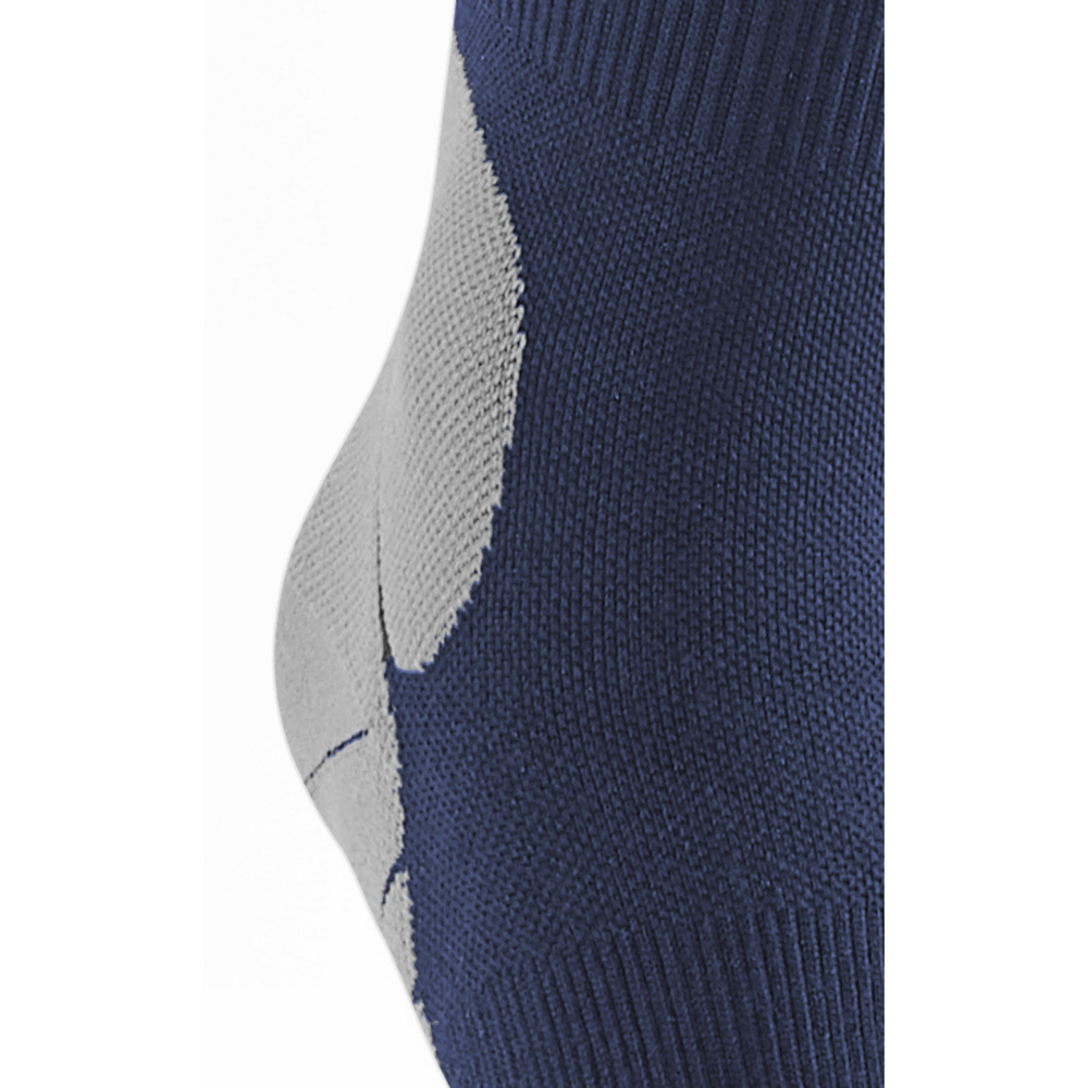 Πεζοπορία Ελαφριές Κάλτσες Συμπίεσης Μερίνο Ψηλές, Γυναίκες. Marineblue/Γκρι, Υφασμάτινη Λεπτομέρεια