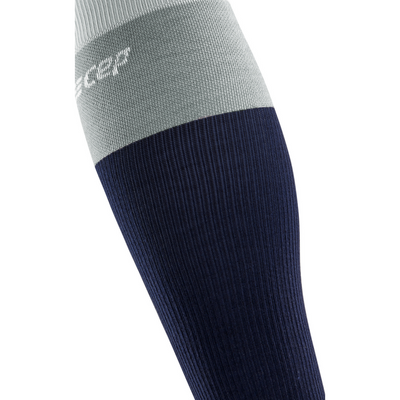 Hiking Light Merino Tall Compression Socks, Women. Marineblue/Grey, Cloth Detail 2