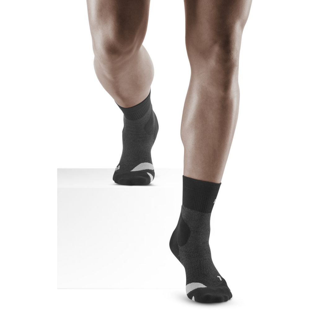 Κάλτσες Συμπίεσης Πεζοπορίας Μερίνο Μεσαίας Κοπής, Ανδρικές, Stonegrey/Γκρι