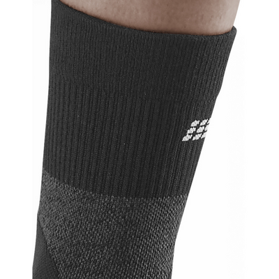 Hiking Merino Mid Cut Compression Socks, Women, Stonegrey/Grey, Top Detail