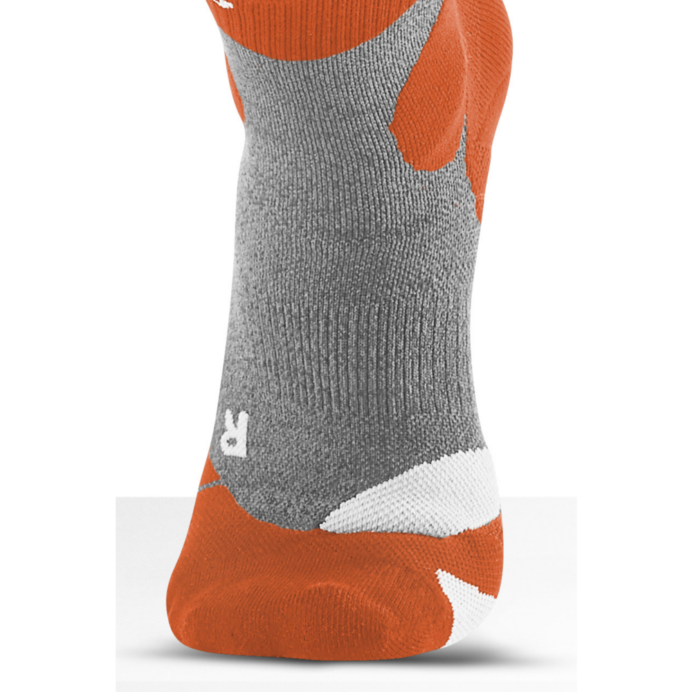 Hiking Merino Mid Cut Compression Socks, Women, Sunset/Grey, Front Detail
