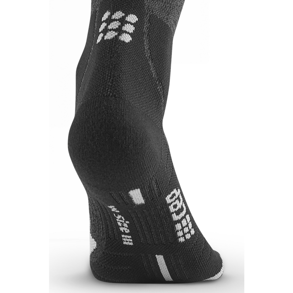Κάλτσες Συμπίεσης Ψηλές Μερίνο Πεζοπορίας, Γυναικείες, Πέτρα/Γκρι, Λεπτομέρεια Ποδιών