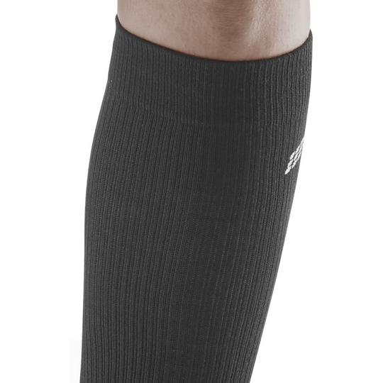 Κάλτσες Συμπίεσης Ψηλές Μερίνο Πεζοπορίας, Ανδρικές, Stonegrey/Γκρι, Κορυφαία Λεπτομέρεια
