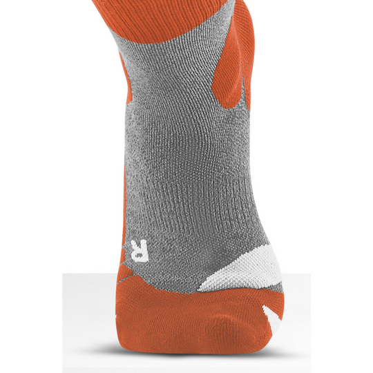 Hiking Merino Tall Compression Socks, Women, Sunset/Grey, Front Detail