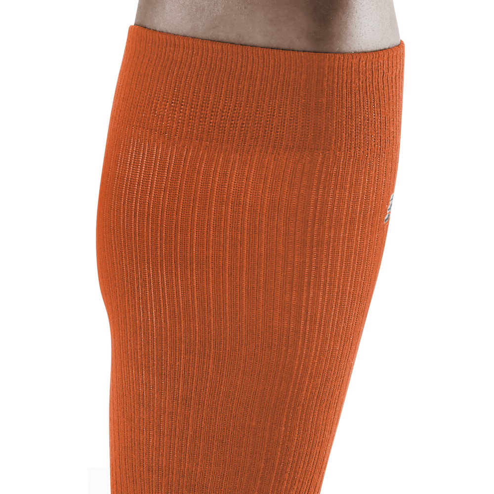 Hiking Merino Tall Compression Socks, Women, Sunset/Grey, Top Detail