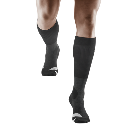 Hiking Merino Tall Compression Socks, Men, Stonegrey/Grey