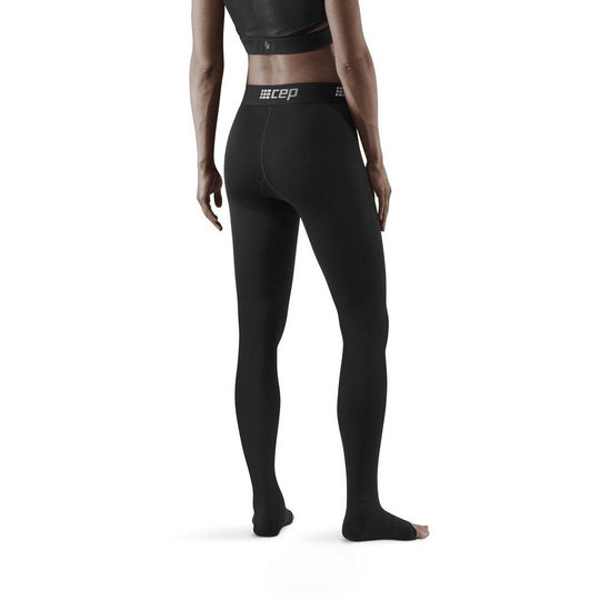 Collants de compressão Recovery Pro, feminino, preto, modelo com vista traseira