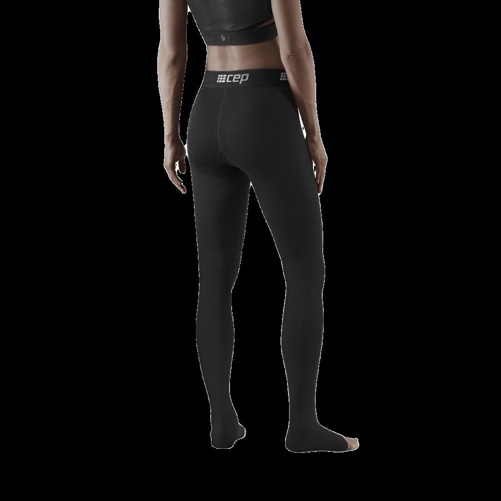 Recovery Pro Compression Tights, Women, Black, Back View Model