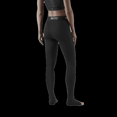 Recovery Pro Compression Tights, Women, Black, Back View Model