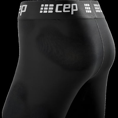 Recovery Pro Compression Tights, Women, Black, Back Detail