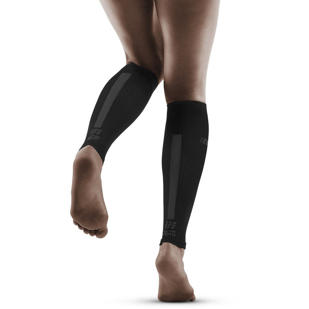 Compression Calf Sleeves 3.0, Women, Black/Dark Grey, Back View Model