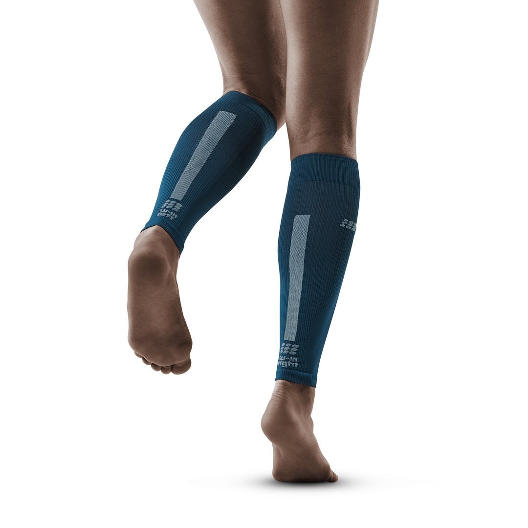 Compression Calf Sleeves 3.0, Women, Blue/Grey, Back View