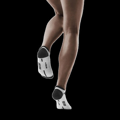 No Show Compression Socks 3.0, Women, White/Dark Grey, Back View Model