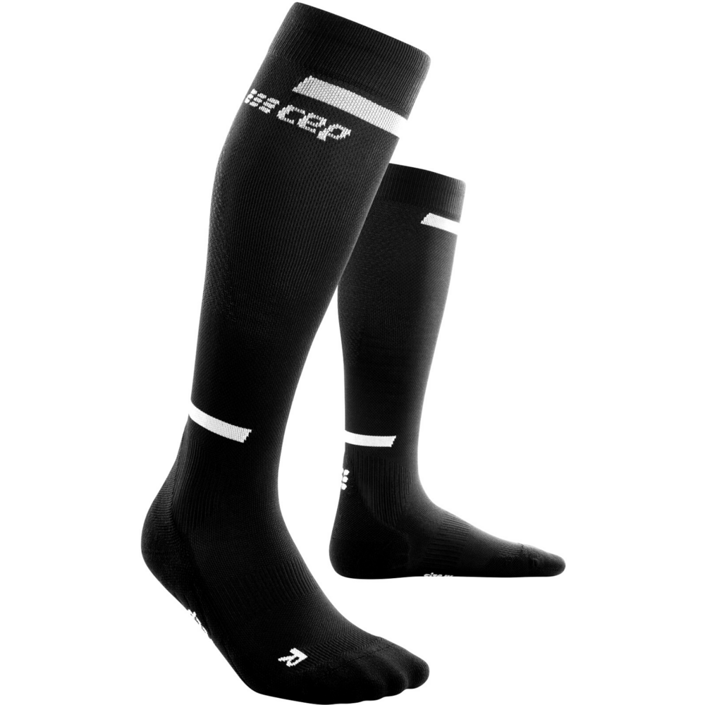The Run Compression Tall Socks 4.0, Women, Black, Front View