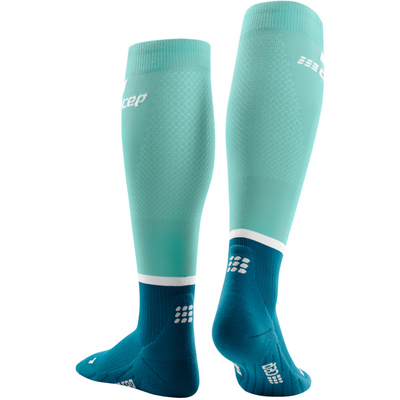 The Run Compression Tall Socks 4.0, Men, Ocean/Petrol, Back View