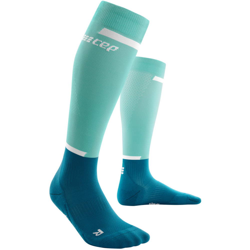The Run Compression Tall Socks 4.0, Men, Ocean/Petrol, Front View