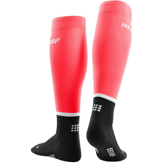 The run calcetines altos de compresión 4.0, mujeres, rosa/negro, vista posterior