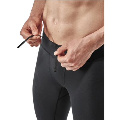 The Run Support Tights, Men, Black, Front Detail