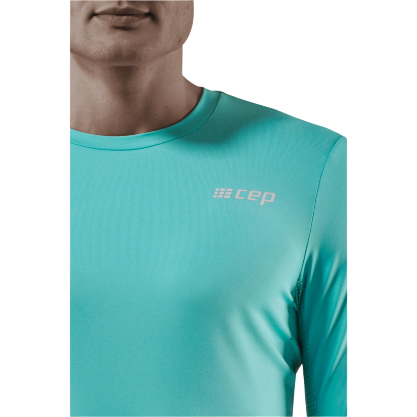 Run Long Sleeve Shirt, Men, Ocean, Logo Detail