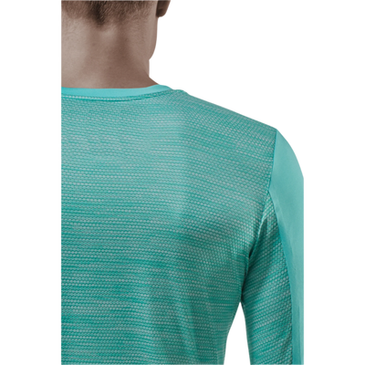 Run Long Sleeve Shirt, Men, Ocean, Back Detail