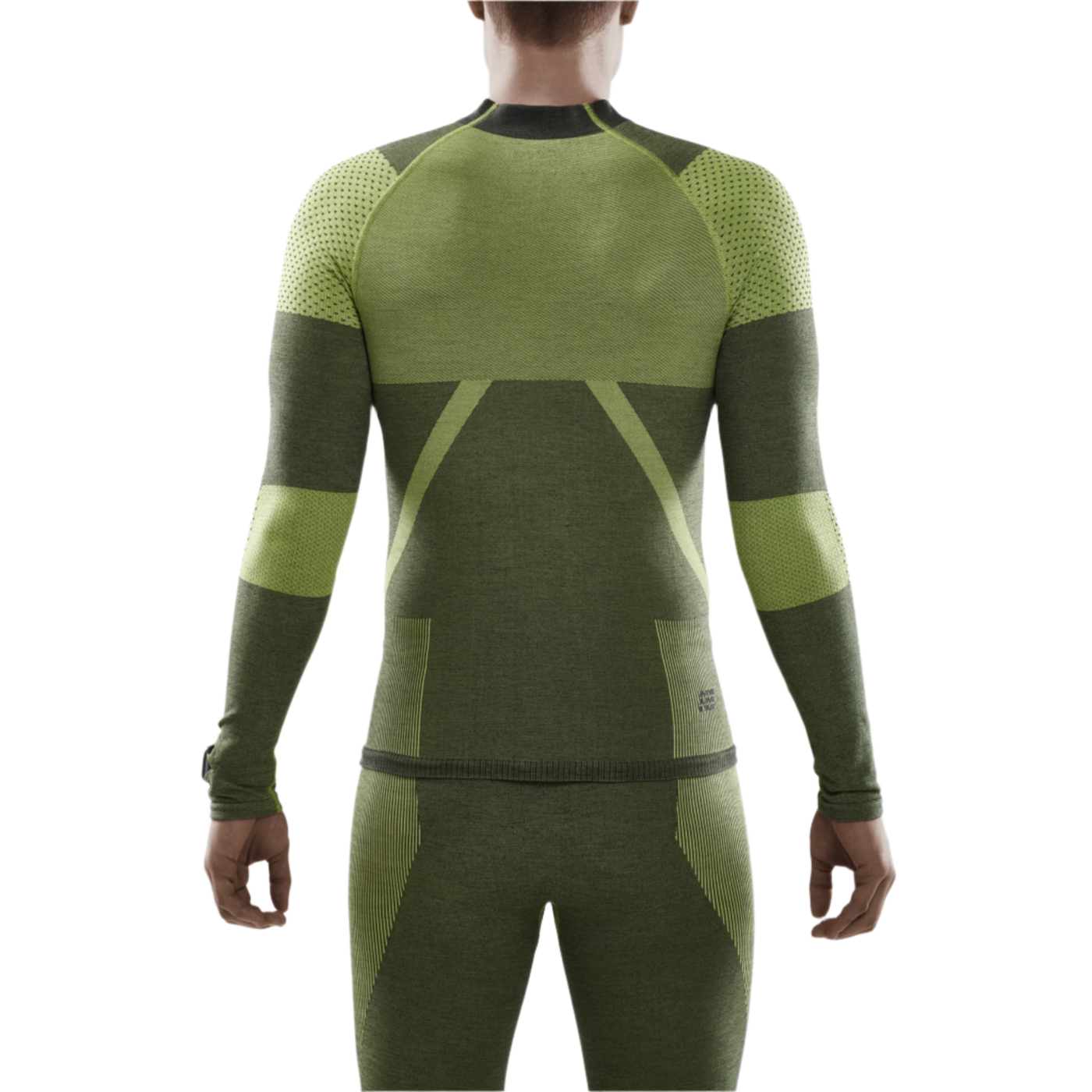 Ski Touring Base Shirt, Men, Green - Back View Model
