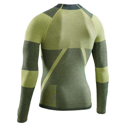 Camisa básica de esqui, masculina, verde - vista traseira