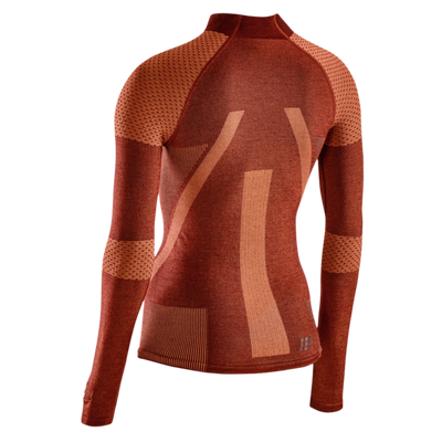 Ski Touring Base Shirt, Women, Orange - Back View