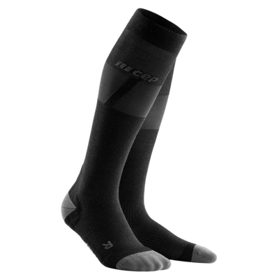 Ski Ultralight Tall Compression Socks, Men, Black/Dark Grey