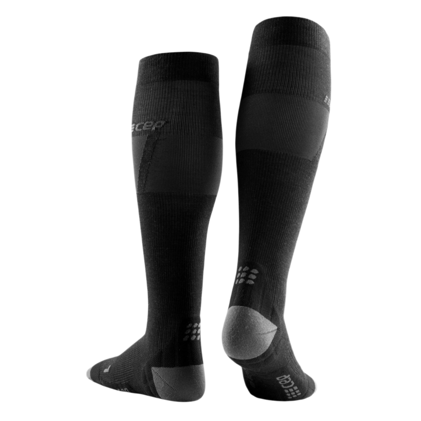 Ski Ultralight Tall Compression Socks, Men, Black/Dark Grey, Back View