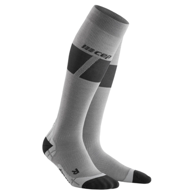 Ski Ultralight Tall Compression Socks, Men, Grey/Dark Grey