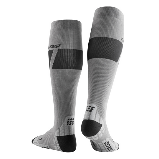 Calcetines de compresión ski ultralight tall, hombres, gris/gris oscuro, vista posterior